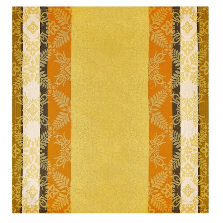 4 serviettes de table Mumbai Safran 50×50 cm Le Jacquard Français