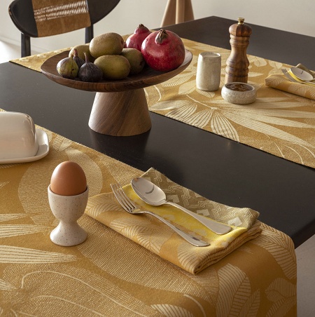 4 serviettes de table Nature Sauvage Panthère 58×58 cm Le Jacquard Français