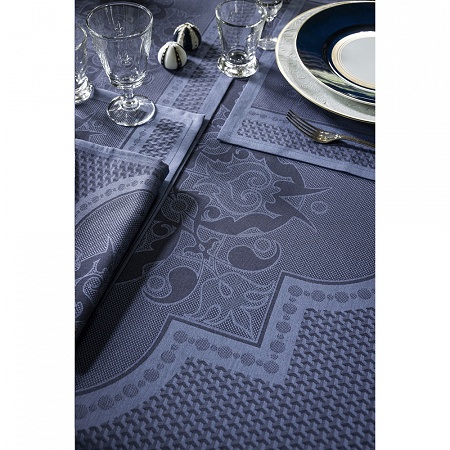 4 serviettes de table Palais Véni­tien Adria­tique 58×58 cm Le Jacquard Français