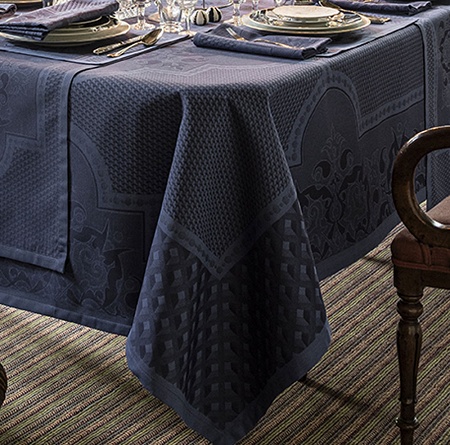 4 serviettes de table Palais Véni­tien Adria­tique 58×58 cm Le Jacquard Français