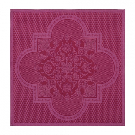 4 serviettes de table Palais Véni­tien Pourpre 58×58 cm Le Jacquard Français