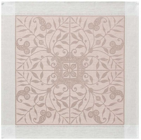 4 serviettes vene­zia beige cendré 58×58 cm Le Jacquard Français