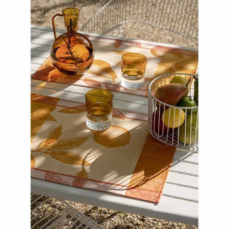 4 sets de table enduits Arrière-Pays Melon 50×36 cm Le Jacquard Français