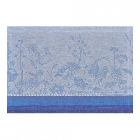 4 sets de table Instant Buco­lique Bleuet 50×36 cm Le Jacquard Français