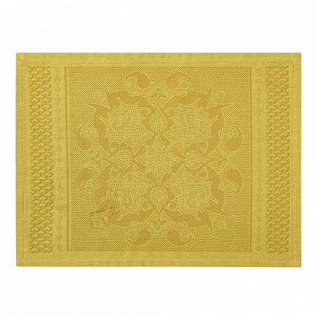 4 sets de table Palais Véni­tien Ocre 50×36 cm Le Jacquard Français