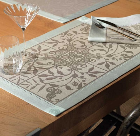 4 sets de table vene­zia beige cendré 54×38 cm Le Jacquard Français