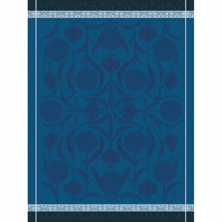 4 Torchons Ail Bleu 60×80 cm Le Jacquard Français