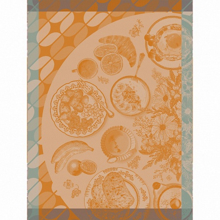 4 Torchons Brunch Gour­mand Pancake 60×80 cm Le Jacquard Français