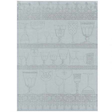 4 Torchons cris­tal brume 60×80 cm Le Jacquard Français