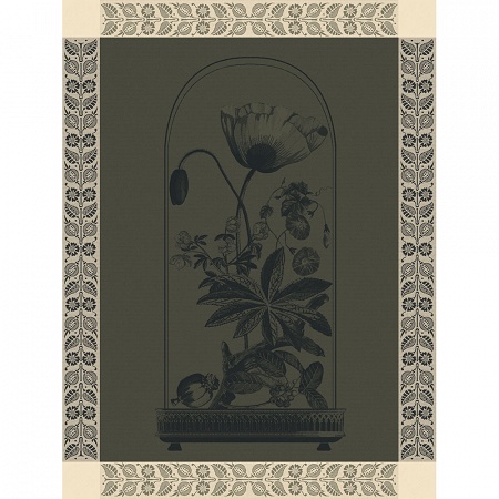 4 Torchons Curio­sité Florales Empire 60×80 cm Le Jacquard Français