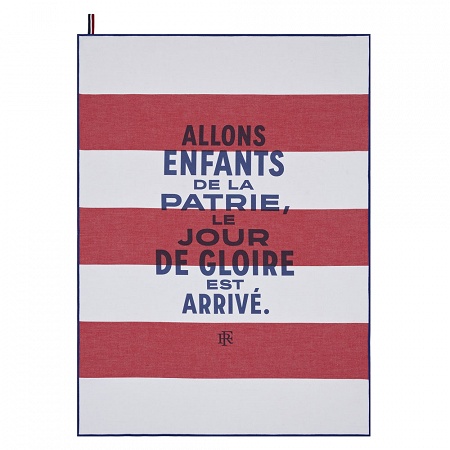 4 Torchons Elysée Patrie Trico­lore 60×80 cm Le Jacquard Français