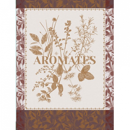 4 Torchons Epices & Aromates Cannelle 60×80 cm Le Jacquard Français