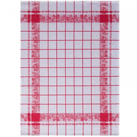 4 Torchons fraises rouge 60×80 cm Le Jacquard Français