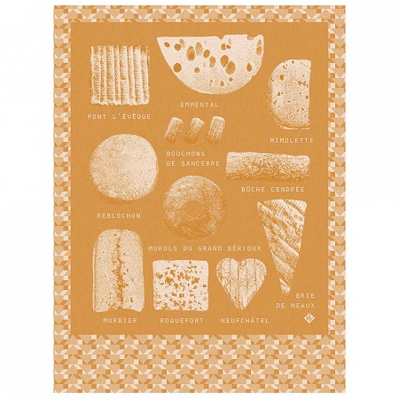 4 Torchons Fromages mimo­lette 60×80 cm Le Jacquard Français