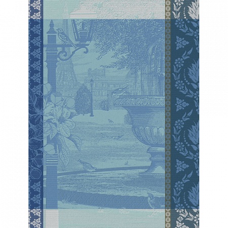 4 Torchons Jardin Pari­sien Fontaine 60×80 cm Le Jacquard Français