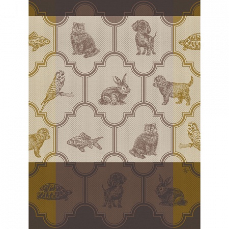 4 Torchons Nos Acolytes Tortue 60×80 cm Le Jacquard Français