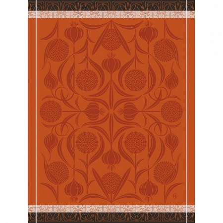 4 Torchons Orange 60×80 cm Le Jacquard Français