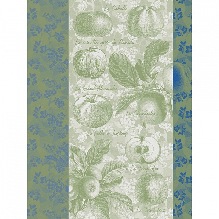 4 Torchons Pommes à Croquer Granny 60×80 cm Le Jacquard Français