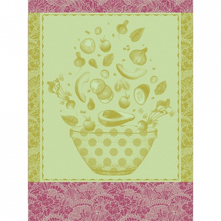 4 Torchons Salade Ete Avocat 60×80 cm Le Jacquard Français