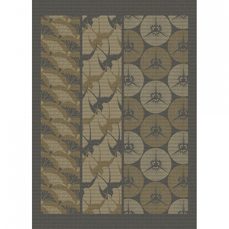 4 Torchons Yukata Galet 60×80 cm Le Jacquard Français