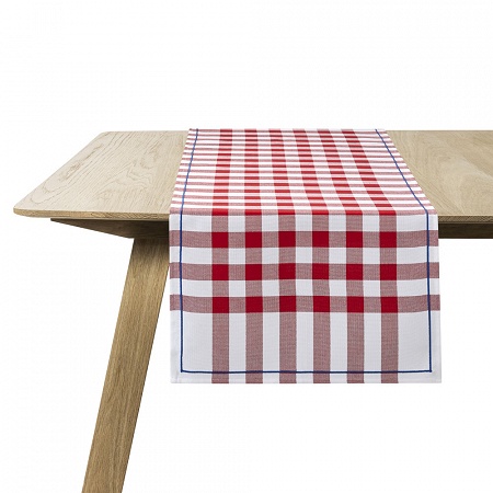 Chemin de table Bistrot Français Rouge 50×150 cm Le Jacquard Français