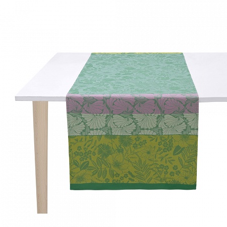 Chemin de table Cottage Jardin 50×150 cm Le Jacquard Français