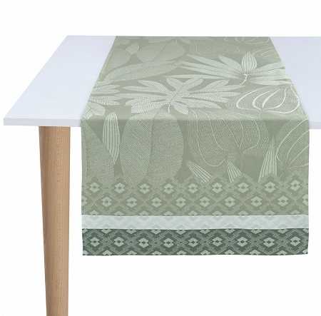 Chemin de table Nature Sauvage Croco­dile 50×150 cm Le Jacquard Français