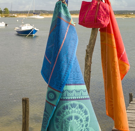 Drap de plage Holi Orchi­dée 100×200 cm Le Jacquard Français