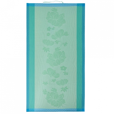 Drap de plage Monoï Lagon 100×200 cm Le Jacquard Français