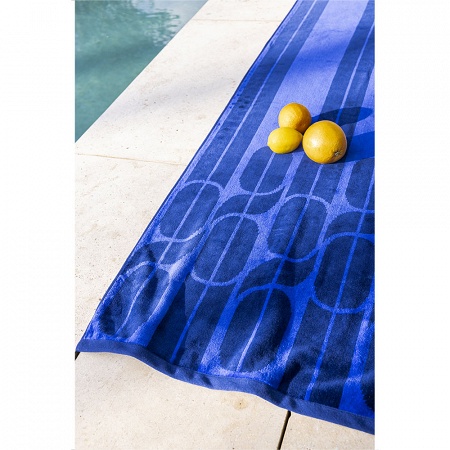 Drap de plage Nautic Marine 100×200 cm Le Jacquard Français