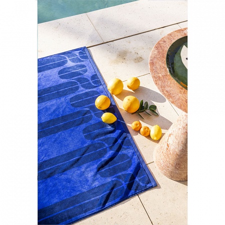 Drap de plage Nautic Marine 100×200 cm Le Jacquard Français