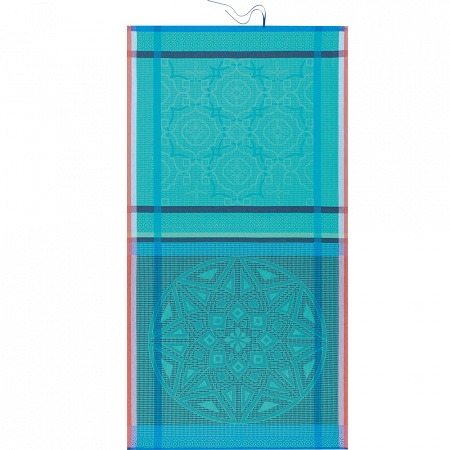 Drap de plage Zellige Piscine 100×200 cm Le Jacquard Français