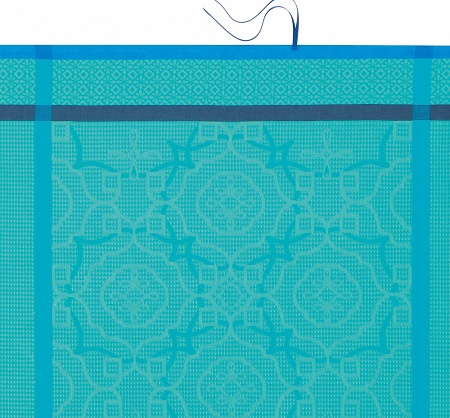 Drap de plage Zellige Piscine 100×200 cm Le Jacquard Français