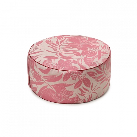 Pouf Nature Urbaine Quartz 50×30 cm Le Jacquard Français