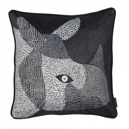 Housse de Cous­sin Dwarf Rhino Black 50×50 cm Moooi