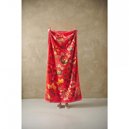 Drap de plage Sunny Side Up Red 100×180 cm Pip Studio