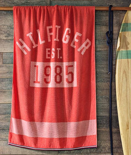 Drap de plage Denim Coral 90×180 cm Tommy Hilfi­ger