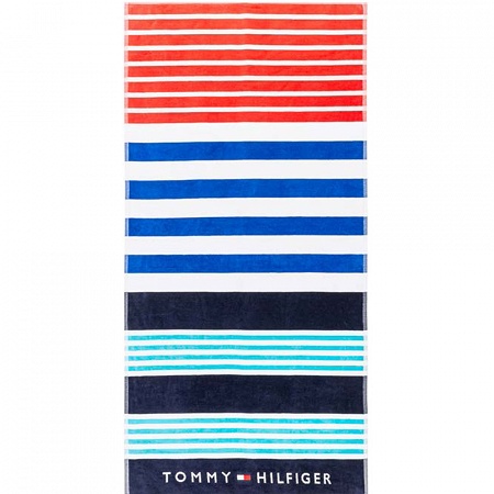 Drap de plage Montauk Papaya 90×180 cm Tommy Hilfi­ger