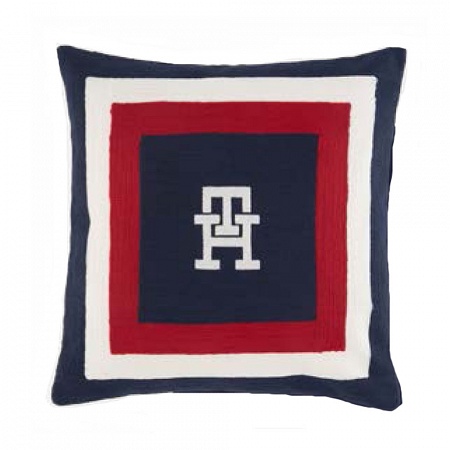 Housse de cous­sin Signa­ture Square Navy 40×40 cm Tommy Hilfi­ger