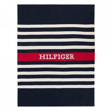 Plaid Hilfi­ger band Navy 130×170 cm Tommy Hilfi­ger