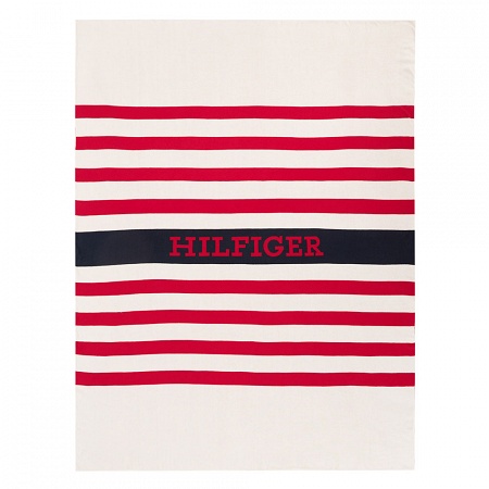 Plaid Hilfi­ger band Off White 130×170 cm Tommy Hilfi­ger