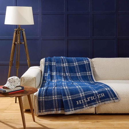 Plaid Hilfi­ger Check Blue 130×170 cm Tommy Hilfi­ger