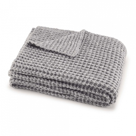 Plaid Textu­red Knit Grey 130×170 cm Tommy Hilfi­ger